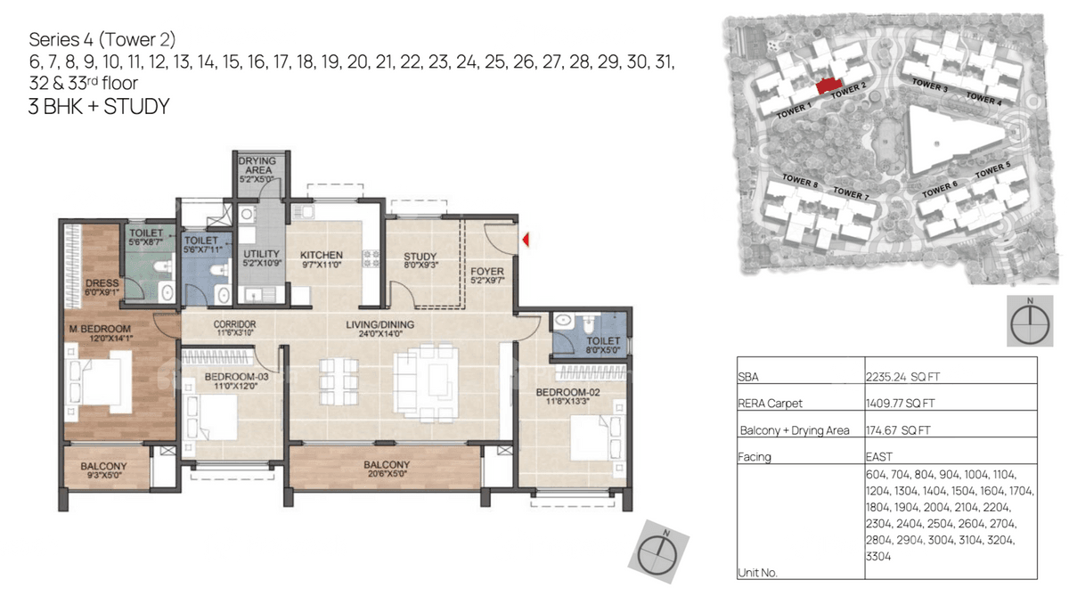 forest province 3.5 BHK floor plan